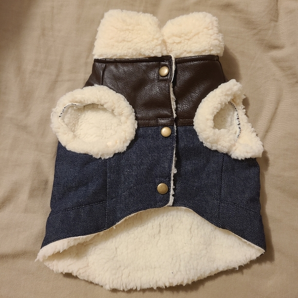 Bond & Co Other - Small Dog Winter Jean & Leather Jacket